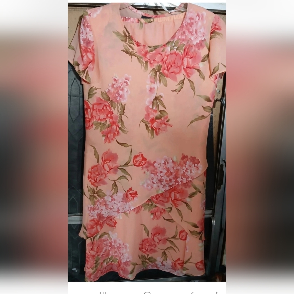 Positive Attitude Floral Peach 2 Pc Skirt And Blouse Set. Brand NEW Size 8